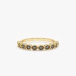 Black Diamond Half Eternity Ring