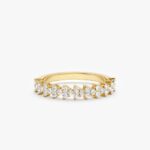 Cluster Diamond Half Eternity Ring