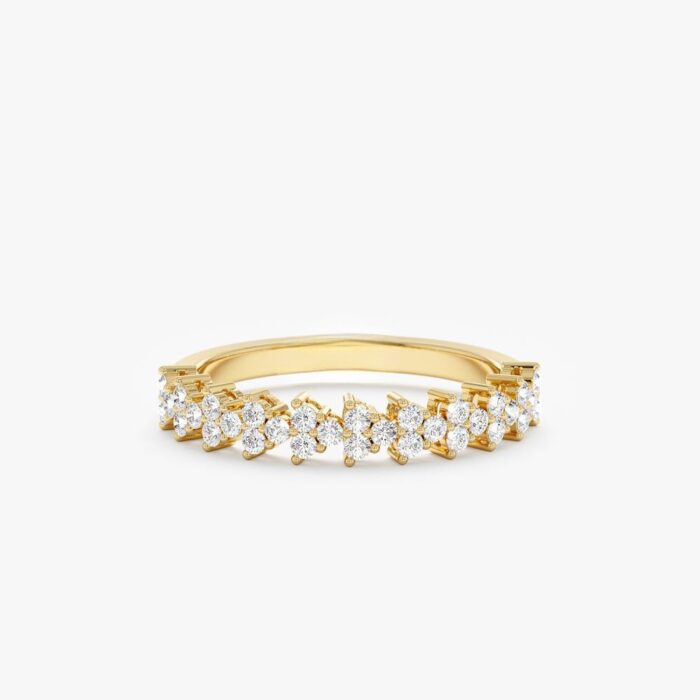 Cluster Diamond Half Eternity Ring