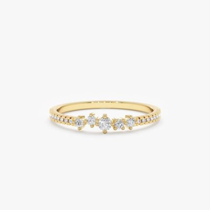 Cluster Diamond Stacking Ring