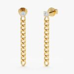 Cuban Chain Dropdown Diamond Studs