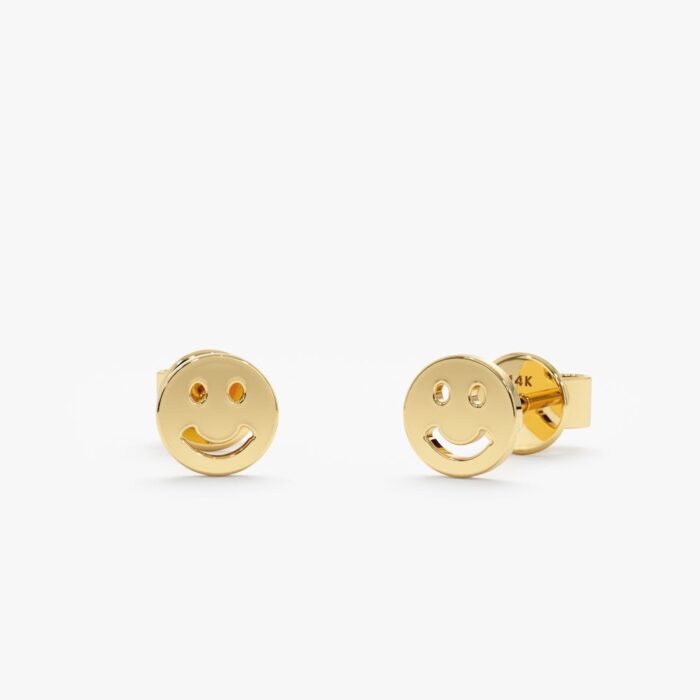 Dainty Happy Face Studs