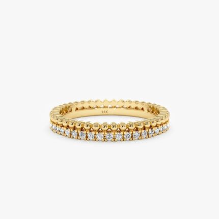 Diamond & Bead Eternity Ring