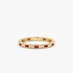 Diamond and Baguette Ruby Eternity Ring