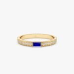 Diamond and Baguette Sapphire Ring