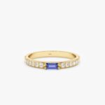 Diamond and Baguette Tanzanite Ring