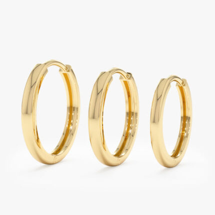 14k Solid Gold Hoop Earrings