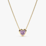 Amethyst Heart Necklace