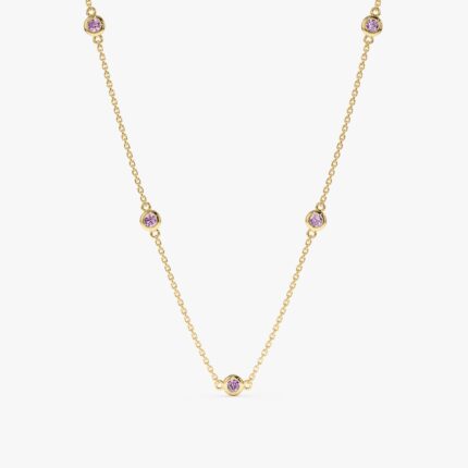 Amethyst Station Necklace