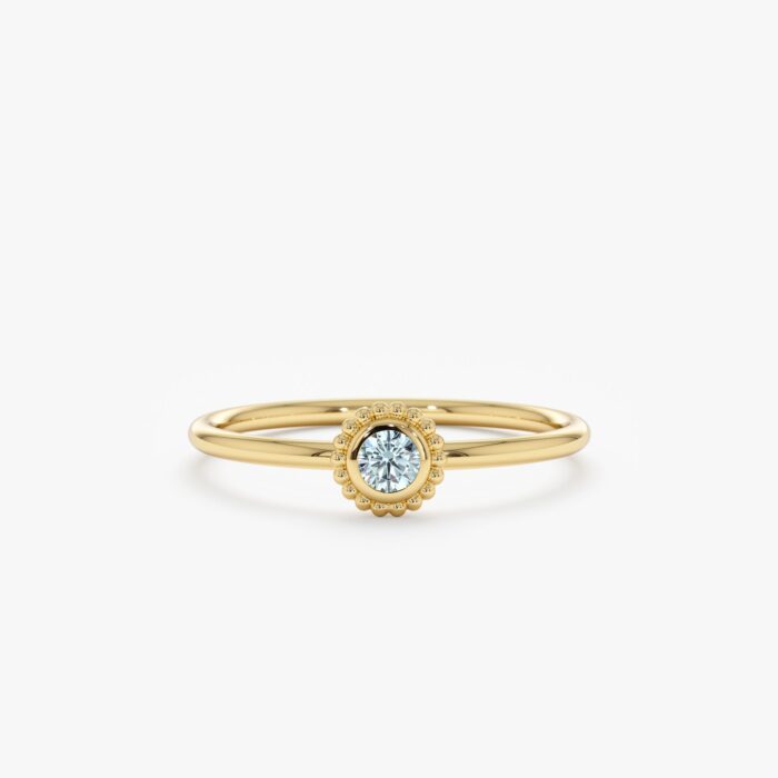 Aquamarine Art Deco Ring