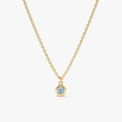 Aquamarine Charm Necklace