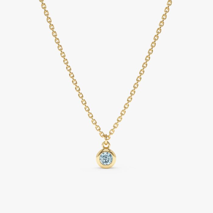 Aquamarine Charm Necklace