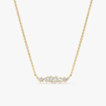 Baguette Diamond Cluster Necklace