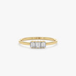 Baguette Diamond Cluster Ring