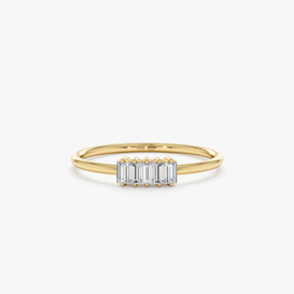 Baguette Diamond Cluster Ring