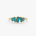 Baguette London Blue Topaz Ring