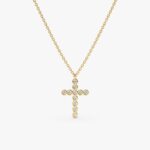 Bezel Diamond Cross Necklace