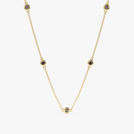 Black Diamond Station Necklace