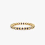 Blue Sapphire Eternity Band