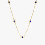 Blue Sapphire Station Necklace