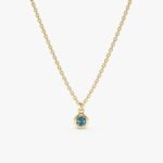 Blue Topaz Charm Necklace