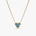 Blue Topaz Heart Necklace