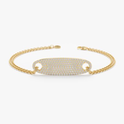 Bold Diamond ID Bracelet