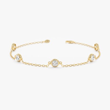 Bold Diamond Station Bracelet