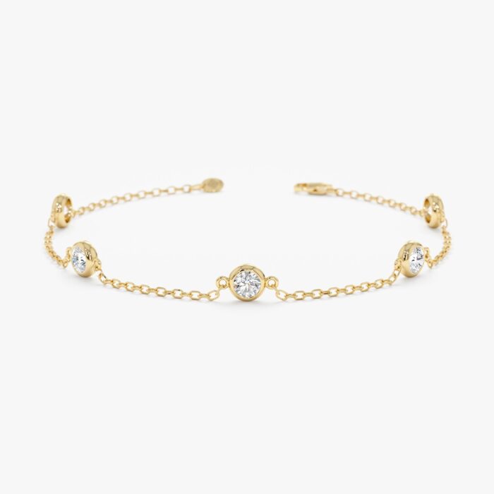 Bold Diamond Station Bracelet