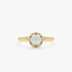 Cabochon Opal Engagement Ring
