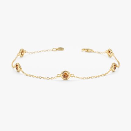 Citrine Station Bracelet