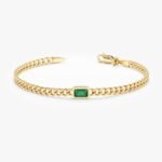 Cuban Chain Emerald Bracelet