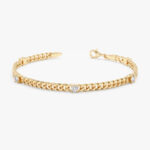 Cuban Link Diamond Station Bracelet