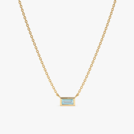 Dainty Aquamarine Necklace