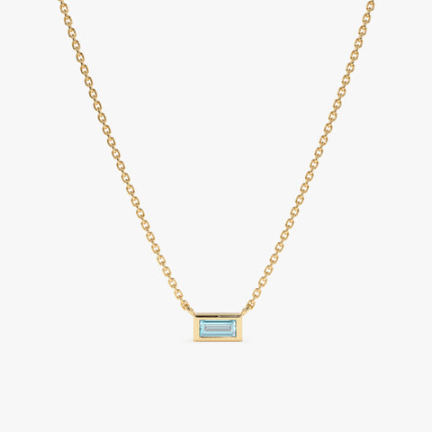 Dainty Aquamarine Necklace