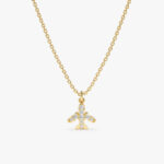 Dainty Diamond Airplane Necklace