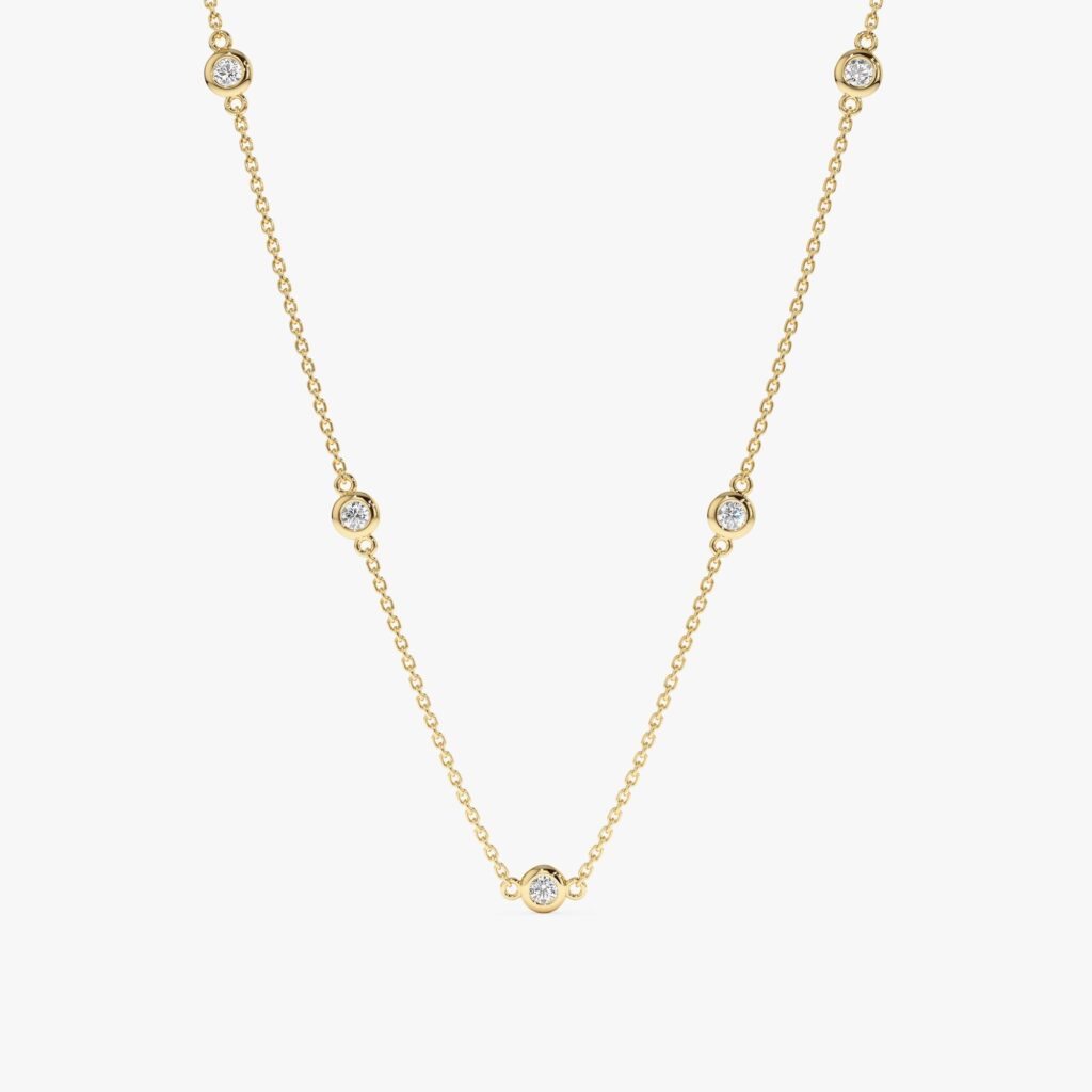 Dainty Diamond By The Yard Necklace