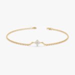 Dainty Diamond Clover Bracelet