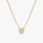 Dainty Diamond Disc Necklace