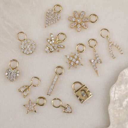 Dainty Diamond Earring Charms