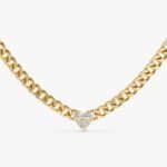 Dainty Diamond Heart Cuban Chain