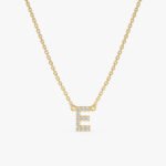 Dainty Diamond Initial Necklace