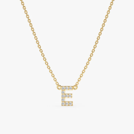 Dainty Diamond Initial Necklace