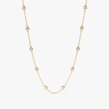 Dainty Multi Diamond By The Yard Necklace