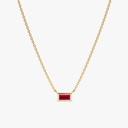 Dainty Ruby Necklace