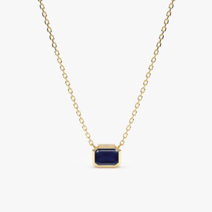 Dark Blue Sapphire Necklace