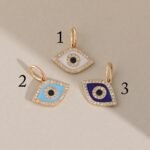 Diamond and Enamel Evil Eye Charm