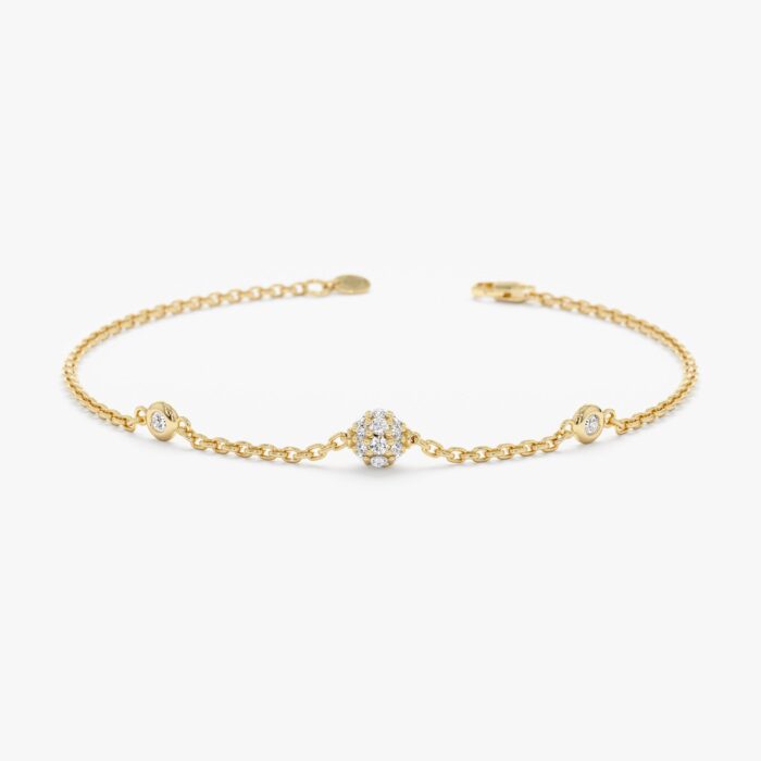 Diamond Ball Station Bracelet