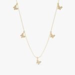 Diamond Butterfly Drop Necklace