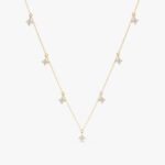 Diamond Clovers Drop Necklace